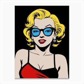 Marilyn Monroe Glasses Canvas Print