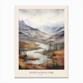 Autumn Forest Landscape Dovre National Park Norway 1 Poster Canvas Print