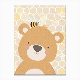 Teddy Bear With Bee Canvas Print