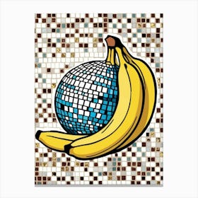 Bananas And Disco Ball Canvas Print