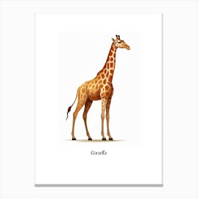 Giraffe Kids Animal Poster Canvas Print