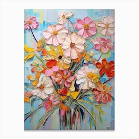 Abstract Flower Painting Zinnia 1 Canvas Print