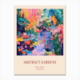 Colourful Gardens Monets Garden Usa 3 Red Poster Canvas Print