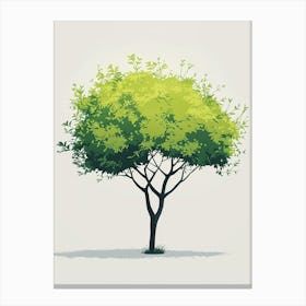 Lime Tree Pixel Illustration 1 Canvas Print