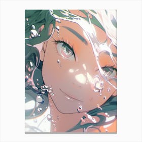 Anime Girl In Water Canvas Print