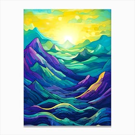 Abstract Of Mountains Canvas Print