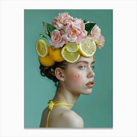 Lemon Headpiece Canvas Print