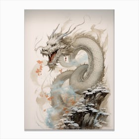 Year Of The Dragon Watercolour 3 Canvas Print
