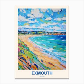 Exmouth England 3 Uk Travel Poster Canvas Print