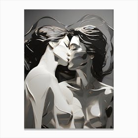 Kissing Canvas Print