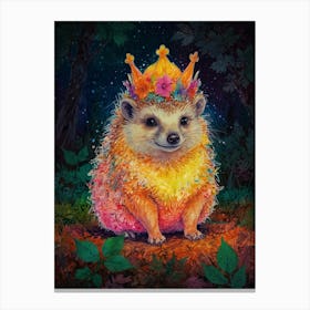 Hedgehog In A Crown 1 Canvas Print