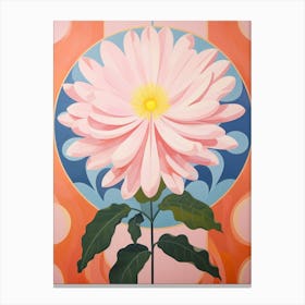 Chrysanthemum 5 Hilma Af Klint Inspired Pastel Flower Painting Canvas Print