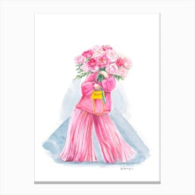 Pink Passion Plissé Canvas Print