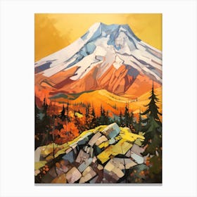 Mount Rainier Usa 2 Mountain Painting Canvas Print