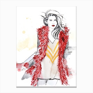 Independent In Red Canvas Print