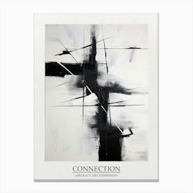 Connection Abstract Black And White 6 Poster Canvas Print