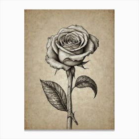 Rose Tattoo Canvas Print