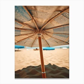 Low Angle Of Sun Umbrella Detail Shot Summer Photography Canvas Print
