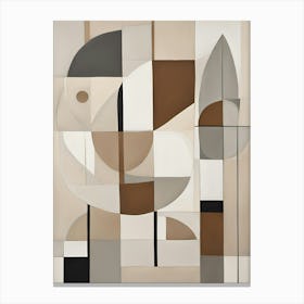 Abstract Mid Century Neutral Canvas Print