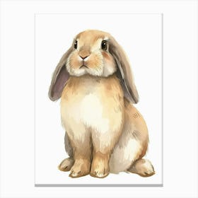 American Fuzzy Lop Rabbit Kids Illustration 2 Canvas Print