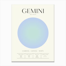 Gemini Canvas Print