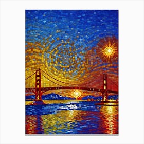 Golden Gate Bridge Greeting Card Canvas Print