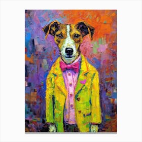 Tail Wagging Wonderland; Dog Inspired Oil Art Canvas Print