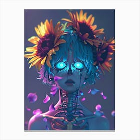 Skeleton Girl Canvas Print