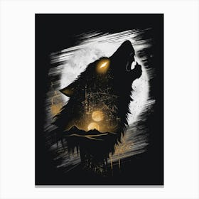 Howling Wolf Canvas Print