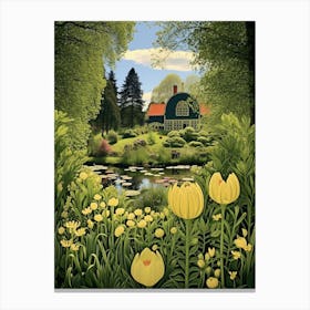 Fredriksdal Museum And Gardens Sweden Henri Rousseau Style 3 Canvas Print