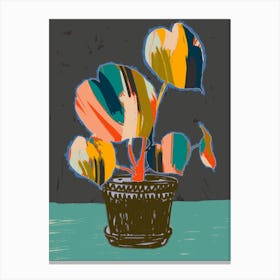 Colorful Plant Pot Canvas Print