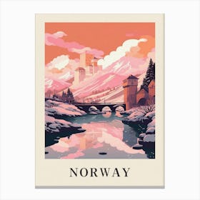 Vintage Travel Poster Norway 2 Canvas Print