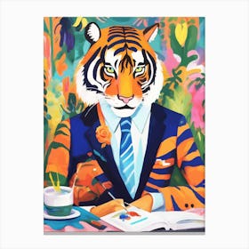 Tiger In A Suit Canvas Print