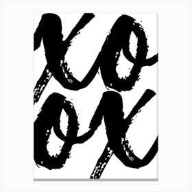Xoxo Bold Script Canvas Print
