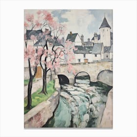 Lacock (Wiltshire) Painting 4 Canvas Print