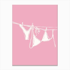 Pink Bikinis On Clothesline Lienzo