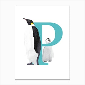 P For Penguin Canvas Print
