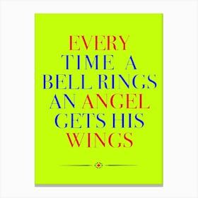 Bright Color - Angel Qoute Illustration 16 Canvas Print