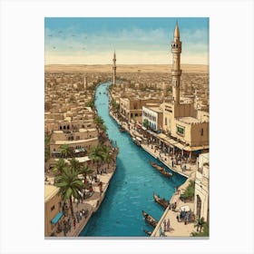 Egyptian Canal Canvas Print