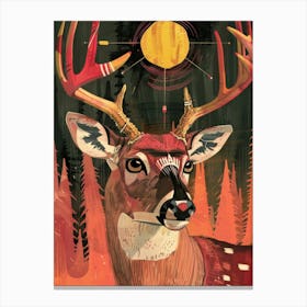 Deer In The Woods 10 Canvas Print