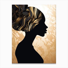 Silhouette Of A Woman 3 Canvas Print