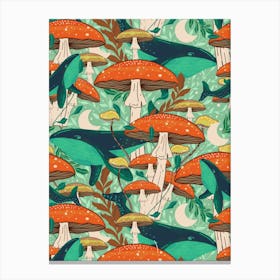 Surreal Woodland Whale Canvas Print