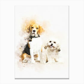 Beagle Mixed Breed Dog Canvas Print