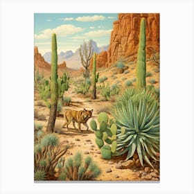 Wolf Pack Desert 5 Canvas Print
