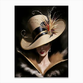 Lady In A Hat 4 Canvas Print