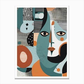 Abstract Portrait Of A Woman 3 Canvas Print