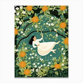 Girl In The Tree Canvas Print