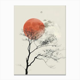 Moon And Tree Canvas Print Canvas Print