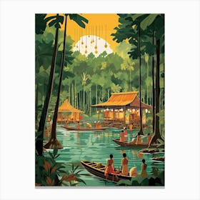 Bali, Indonesia, Graphic Illustration 2 Canvas Print