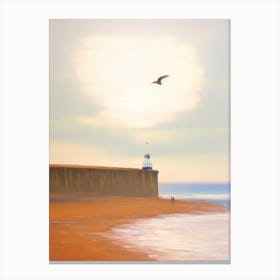 Brighton Beach, East Sussex Neutral 3 Canvas Print